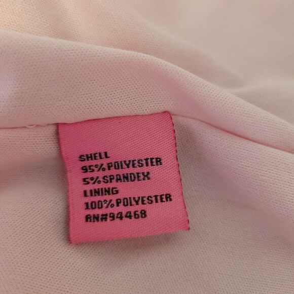 Betsey Johnson Dress 6 Pink Green Black Colorblock Sleeveless Knee Length Shift - Picture 6 of 7